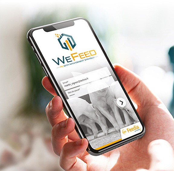 Application Wefeed porc sur Smartphone