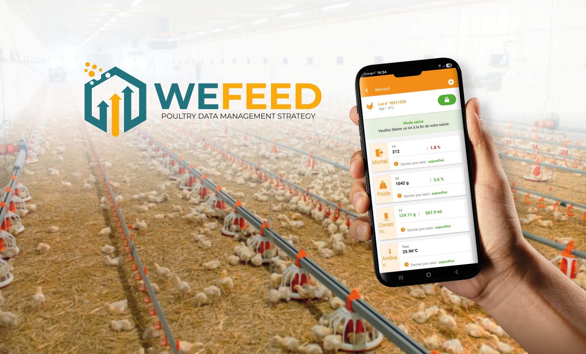 Application WeFeed Poultry sur smartphone