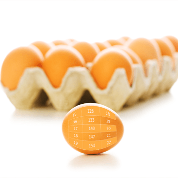 Aviperf boit d'œufs avec des numéros