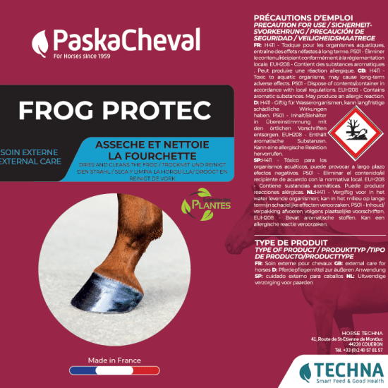 Précautions d'emploi du produit Frog protect Paskacheval